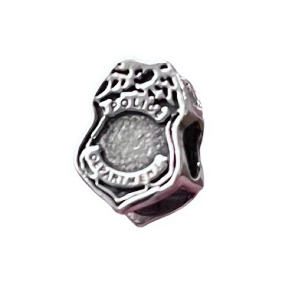 Police Badge Sterling Silver Charm